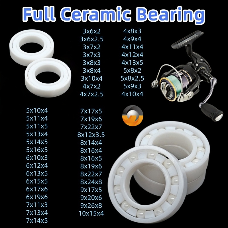 Fly Reel - 1個 MR84CE 4x8x3mm フルジルコニアセラミックベアリング ABEC-9 釣り用リール用