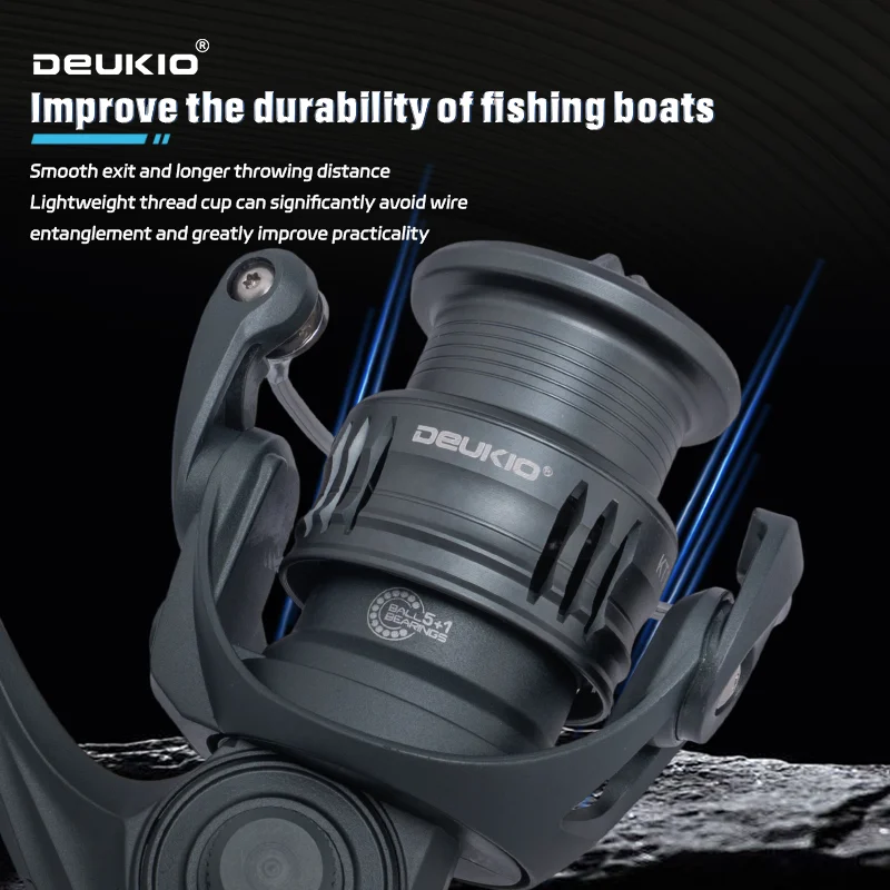 DEUKIO 軽量スピニングリール 釣りリール ギア比 5. - Trolling Reel のレビューと価格